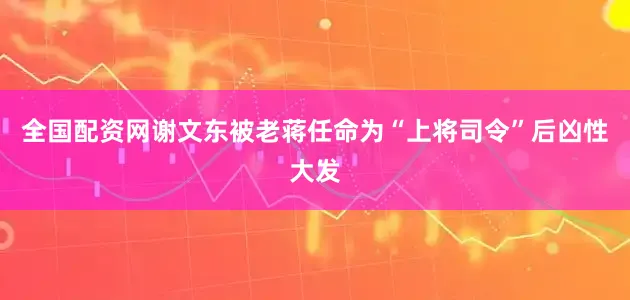 全国配资网谢文东被老蒋任命为“上将司令”后凶性大发